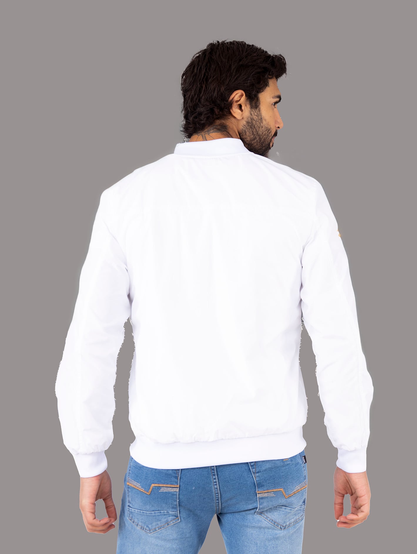 CASACA BOMBER JUSTO HOMBRE BORDADO - 3
