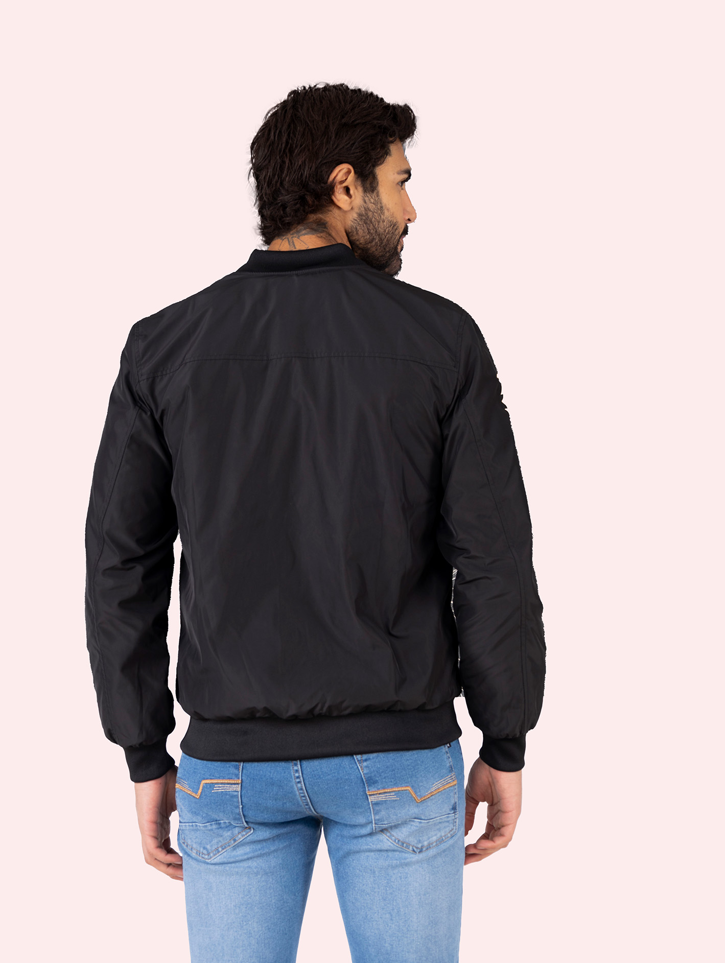 CASACA BOMBER JUSTO HOMBRE  BORDADO - 3