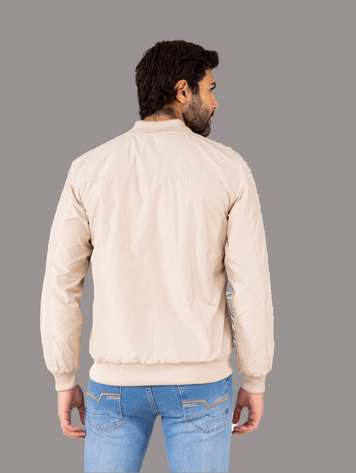 CASACA BOMBER JUSTO HOMBRE BORDADO - 3