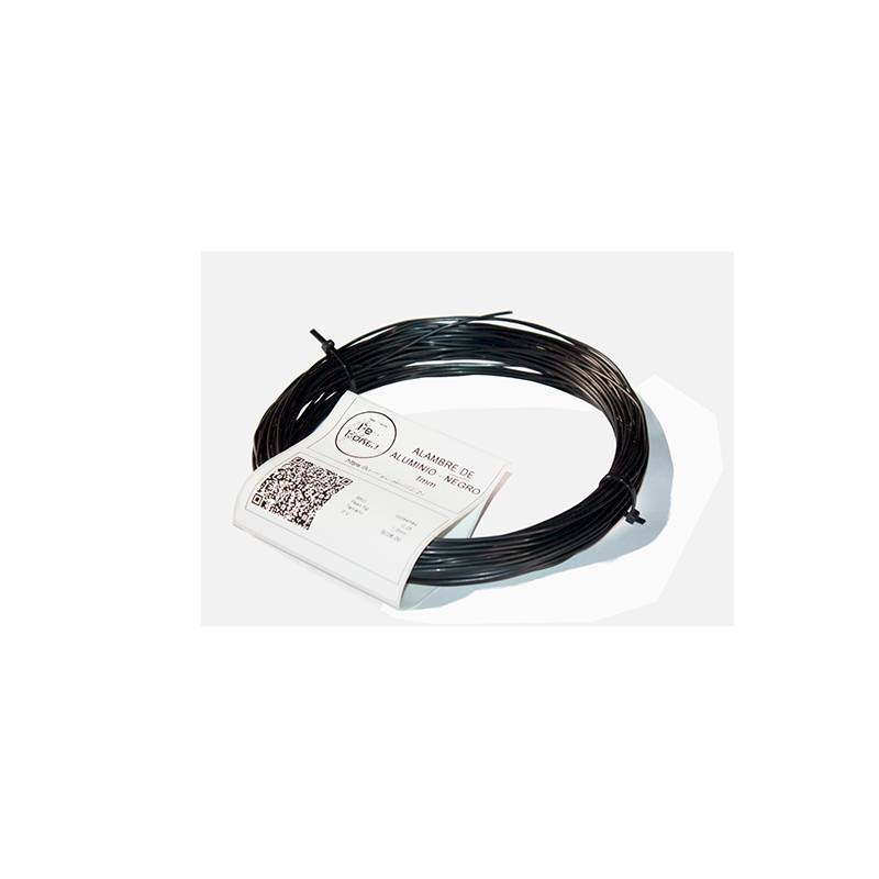 Alambre De Aluminio Anodizado Para Bonsáis | 250 G Rollo | Color Negro | Diámetros De 1 Mm A 5 Mm