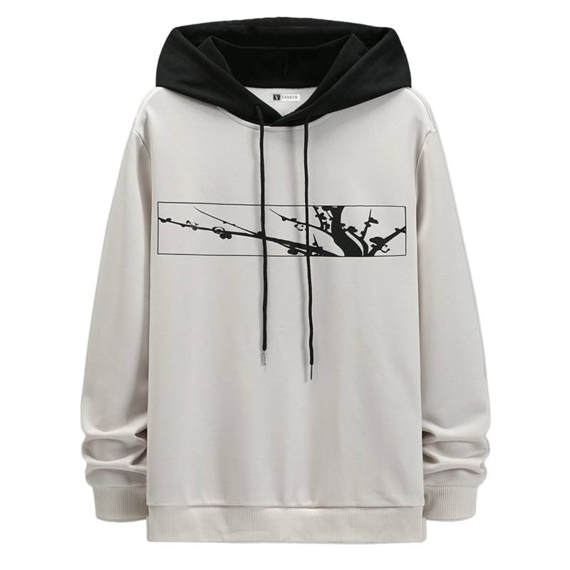 POLERA ALGODÓN PIMA HOMBRE YANSUS CAPUCHA ESTAMPADO ARBOL - 1