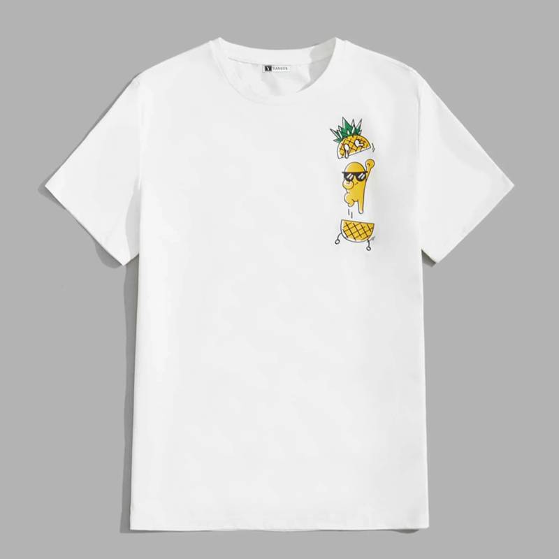 POLO ALGODÓN HOMBRE YANSUS ESTAMPADO PIÑA - 1