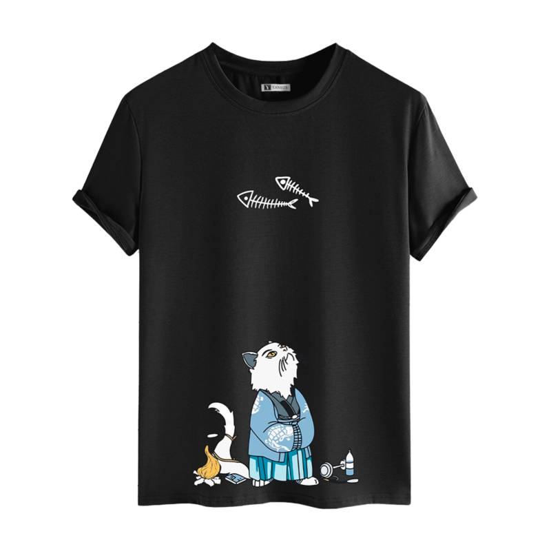 POLO ALGODÓN HOMBRE YANSUS ESTAMPADO GATO - 1