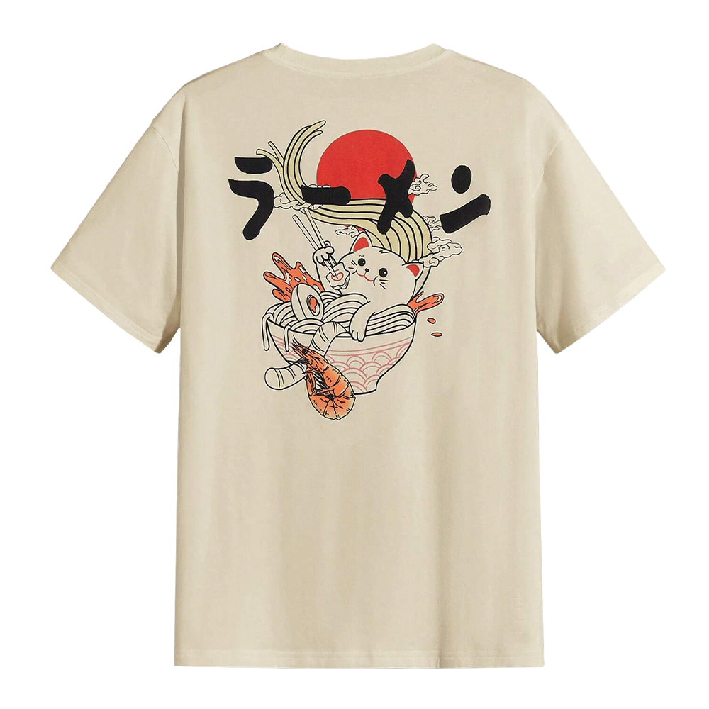 POLO HOMBRE YANSUS ESTAMPADO GATO RAMEN - 1
