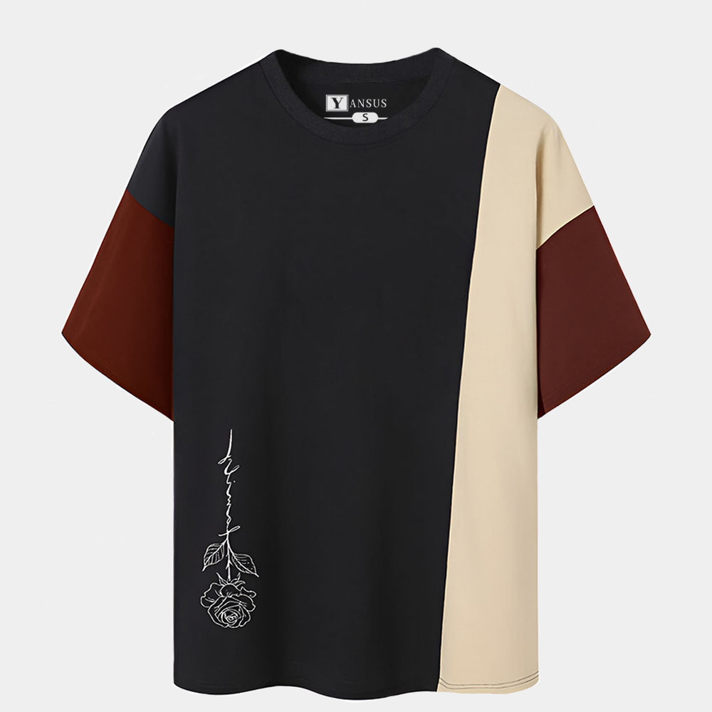 POLO HOMBRE YANSUS OVERSIZE TRICOLOR ROSA - 1