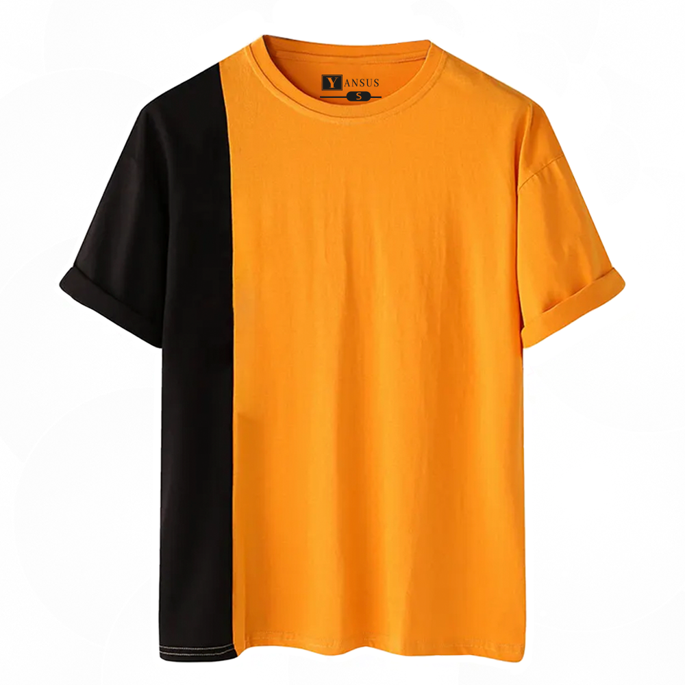 POLO HOMBRE YANSUS BICOLOR NARANJA NEGRO - 1