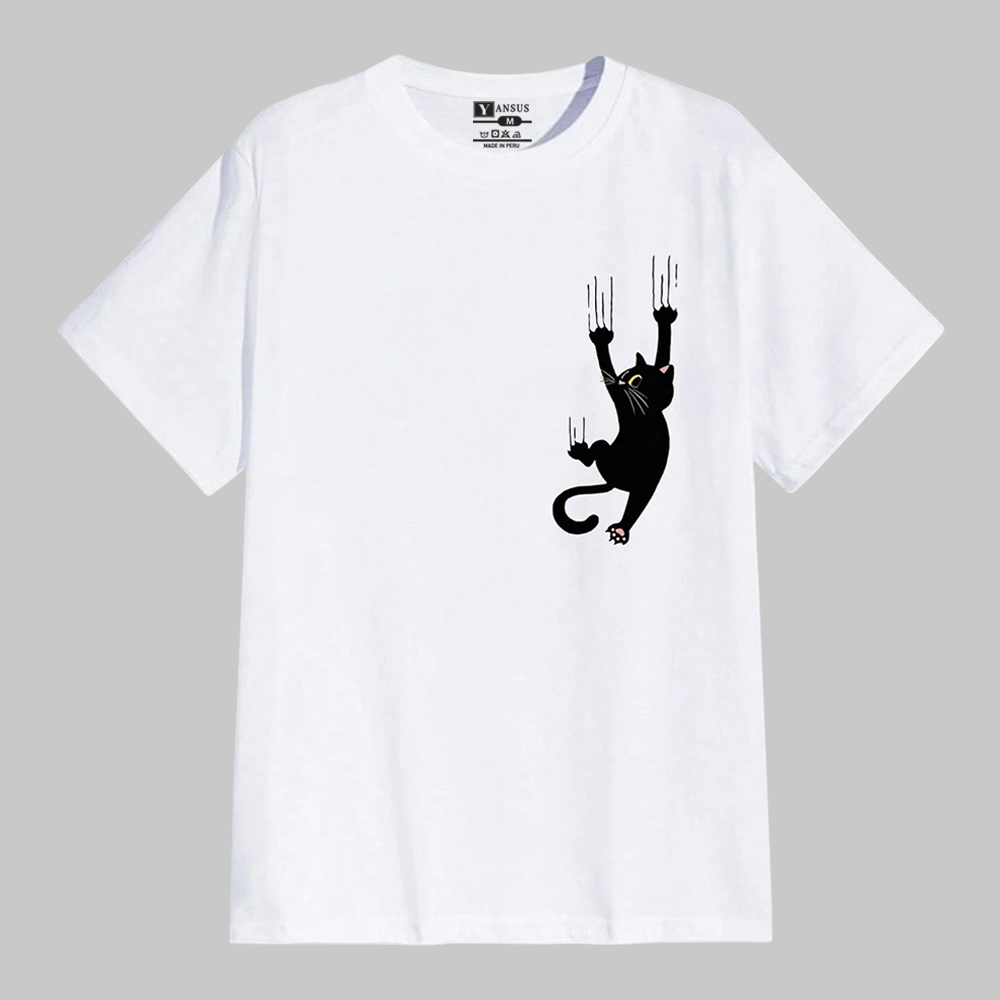 POLO HOMBRE YANSUS BLANCO GATO NEGRO - 1