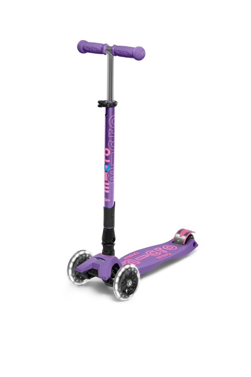 SCOOTER MICRO MAXI DELUXE FOLDABLE LED MORADO - 1