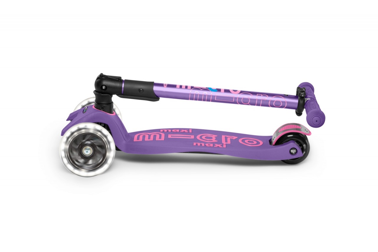SCOOTER MICRO MAXI DELUXE FOLDABLE LED MORADO - 2
