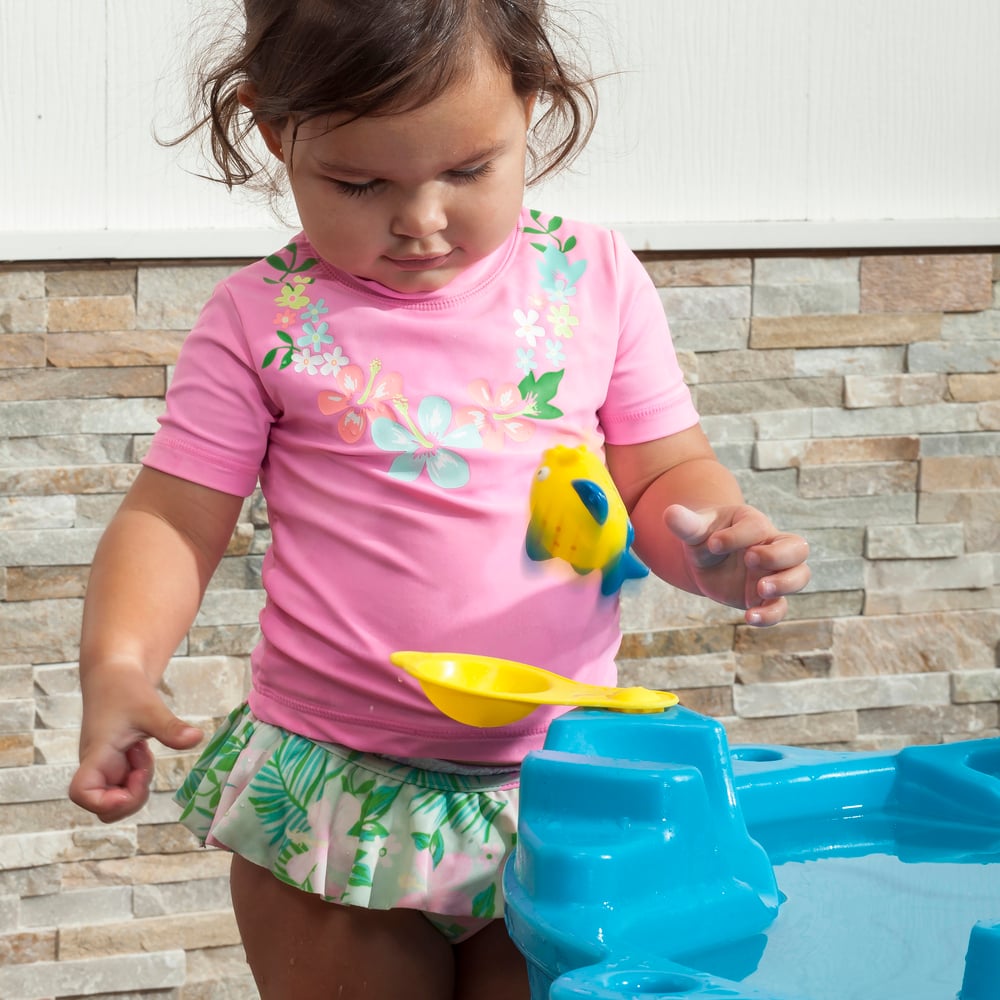 MESITA PARA NIÑOS STEP 2 AGUA MARINA CON SOMBRILLA - CELESTE - 3