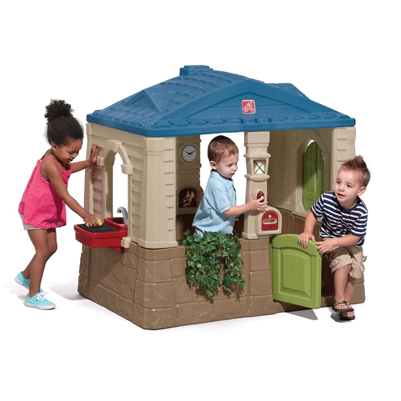 STEP2 CASITA INFANTIL ORDENADA TECHO AZUL OSCURO - 1