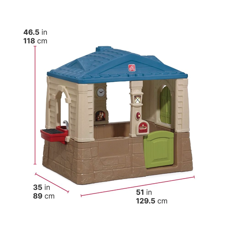 STEP2 CASITA INFANTIL ORDENADA TECHO AZUL OSCURO - 2