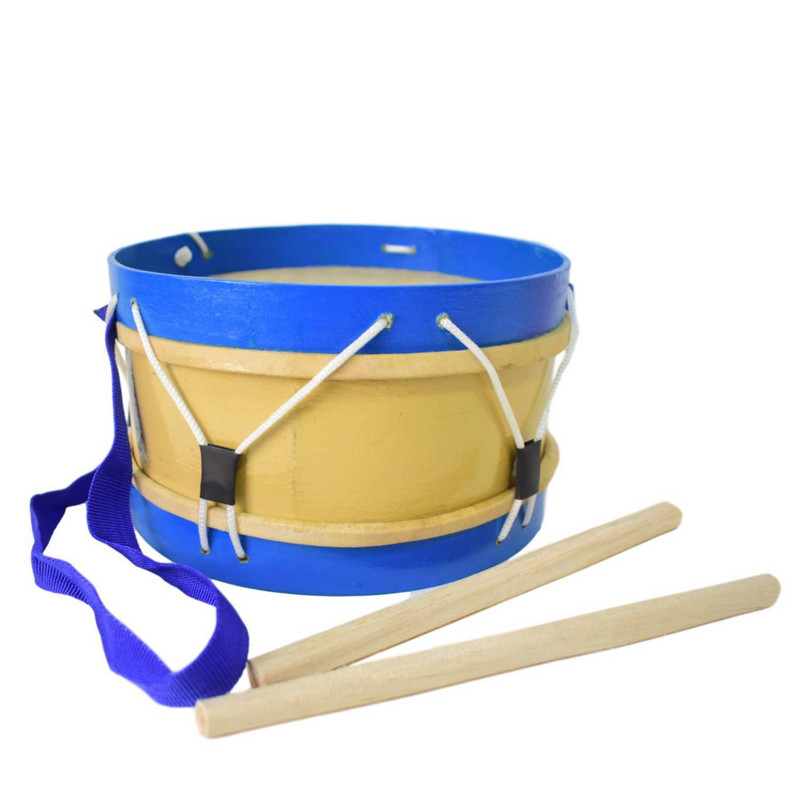 Juguete Musical Tambor Pequeño De Madera Para Niños - 1