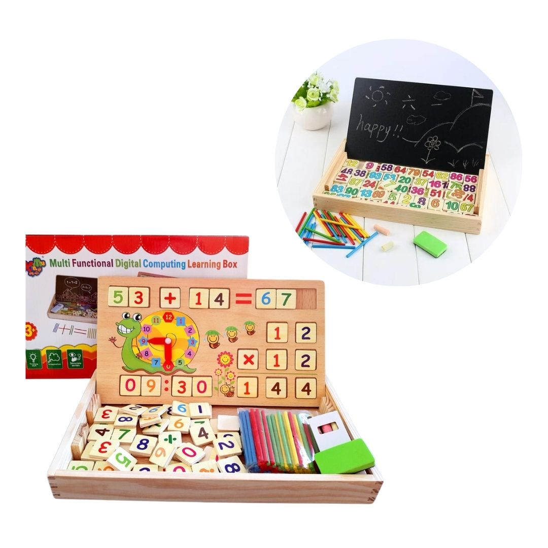 DIDÁCTICOS PIZARRA MULTIUSO CON RELOJ + POP IT NÚMEROS ANTIESTRES - 2
