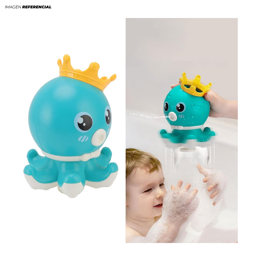 JUGUETE DE DUCHA PULPO PARA NIÑOS COLOR VERDE - 2