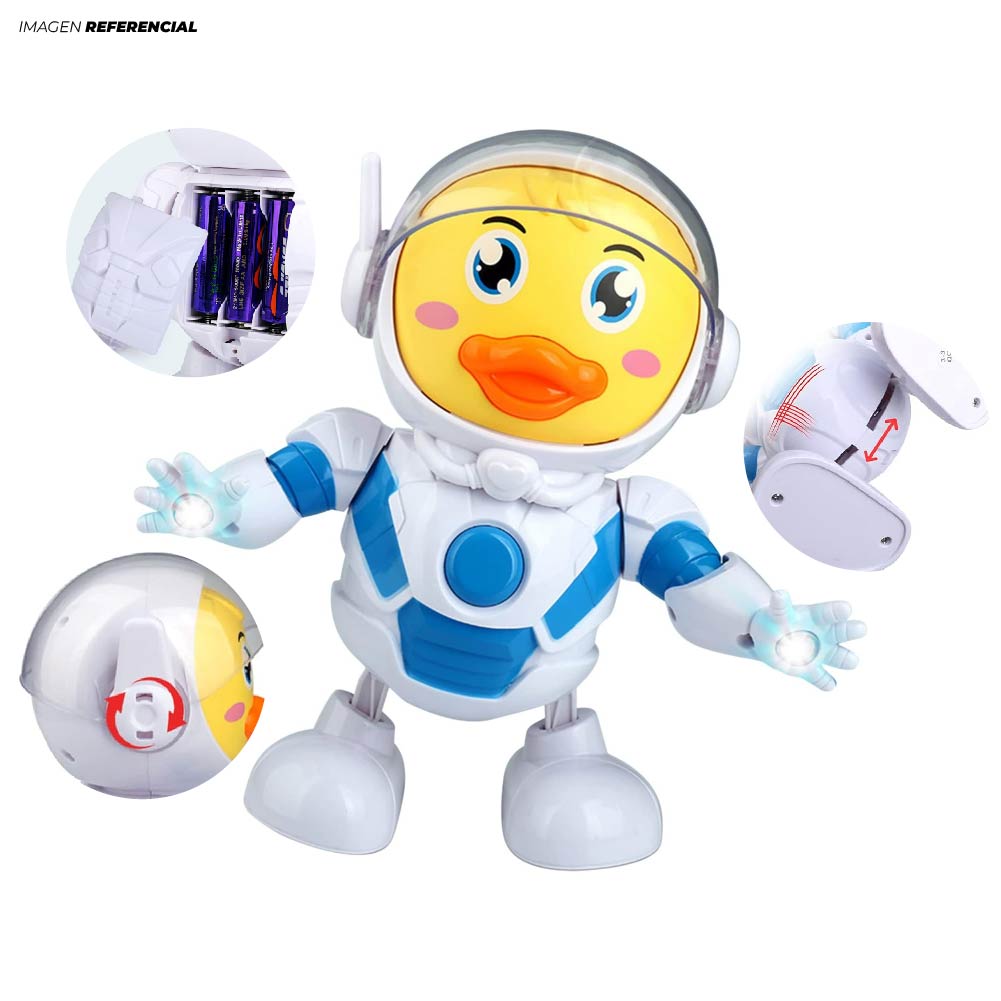 JUGUETE MUSICAL PATO ESPACIAL BAILA CON LUCES LINDO DISEÑO - 1