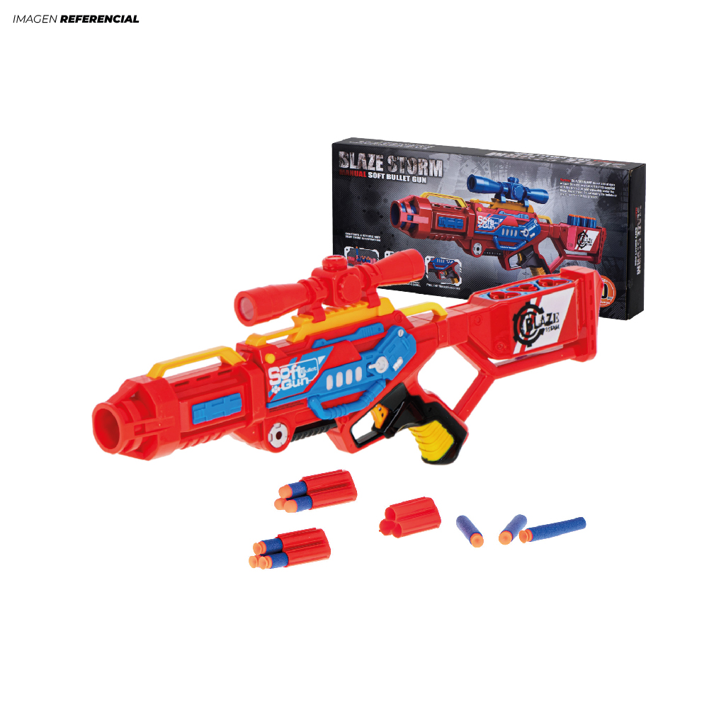 JUGUETE INTERACTIVO DIVERTIDO PISTOLA LANZA DARDOS - 1