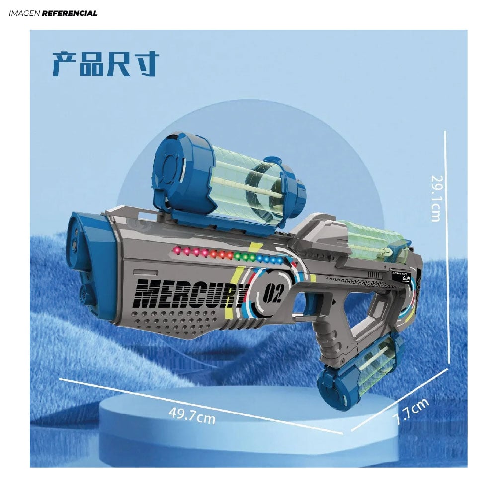 JUGUETE DIVERTIDO PISTOLA DE AGUA MERCURY - 3