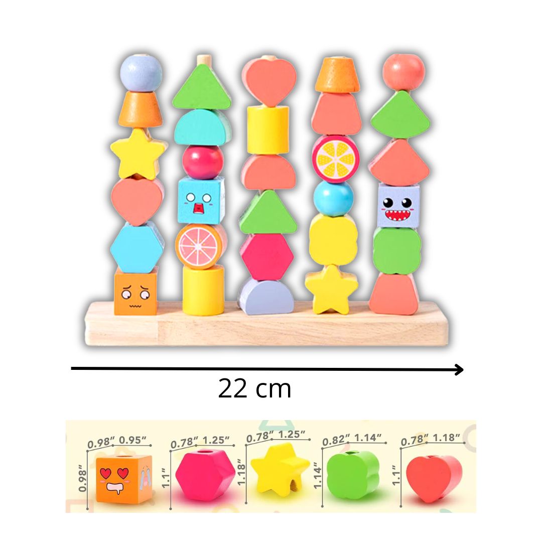 JUEGO DE APILAR Y CLASIFICAR FORMAS Y CUENTAS MONTESSORI X5 - 2