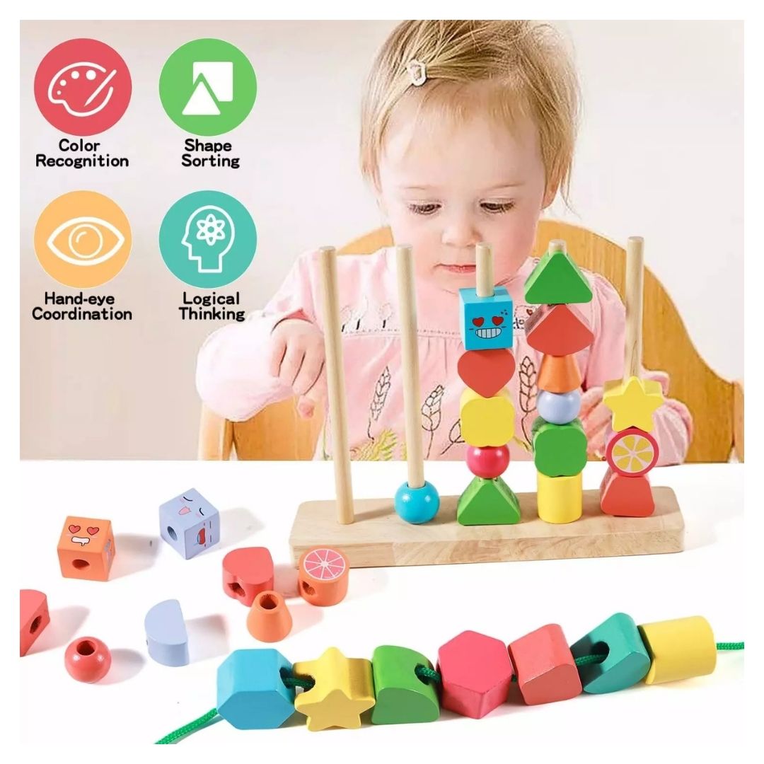 JUEGO DE APILAR Y CLASIFICAR FORMAS Y CUENTAS MONTESSORI X5 - 3