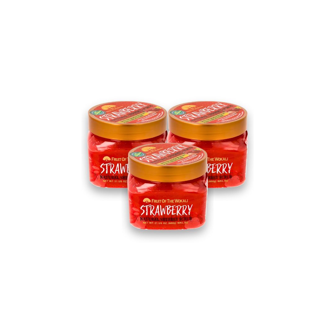 EXFOLIANTE CORPORAL STRAWBERRY - WOKALI 600G X3 UNIDS - 1