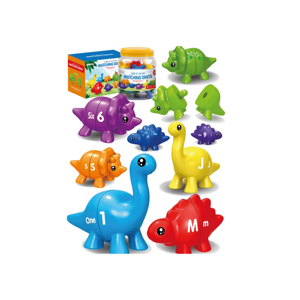 JUGUETE DIDÁCTICO DINOSAURIOS CONECTORES CON NÚMEROS - 2