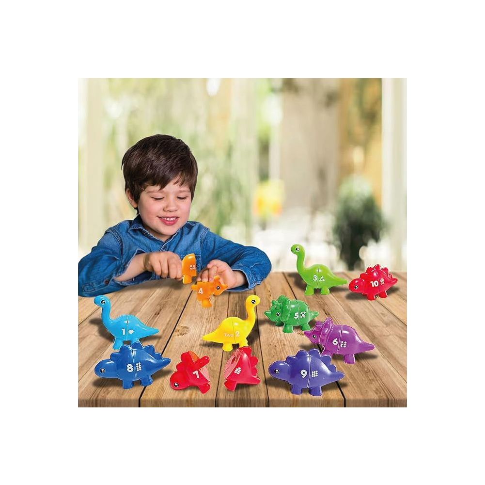 JUGUETE DIDÁCTICO DINOSAURIOS CONECTORES CON NÚMEROS - 3