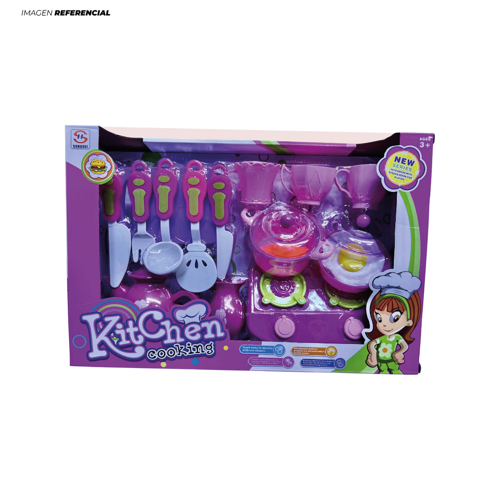 JUGUETE ENTRETENIDO SET DE COCINA DIDÁCTICA PARA NIÑAS - 1