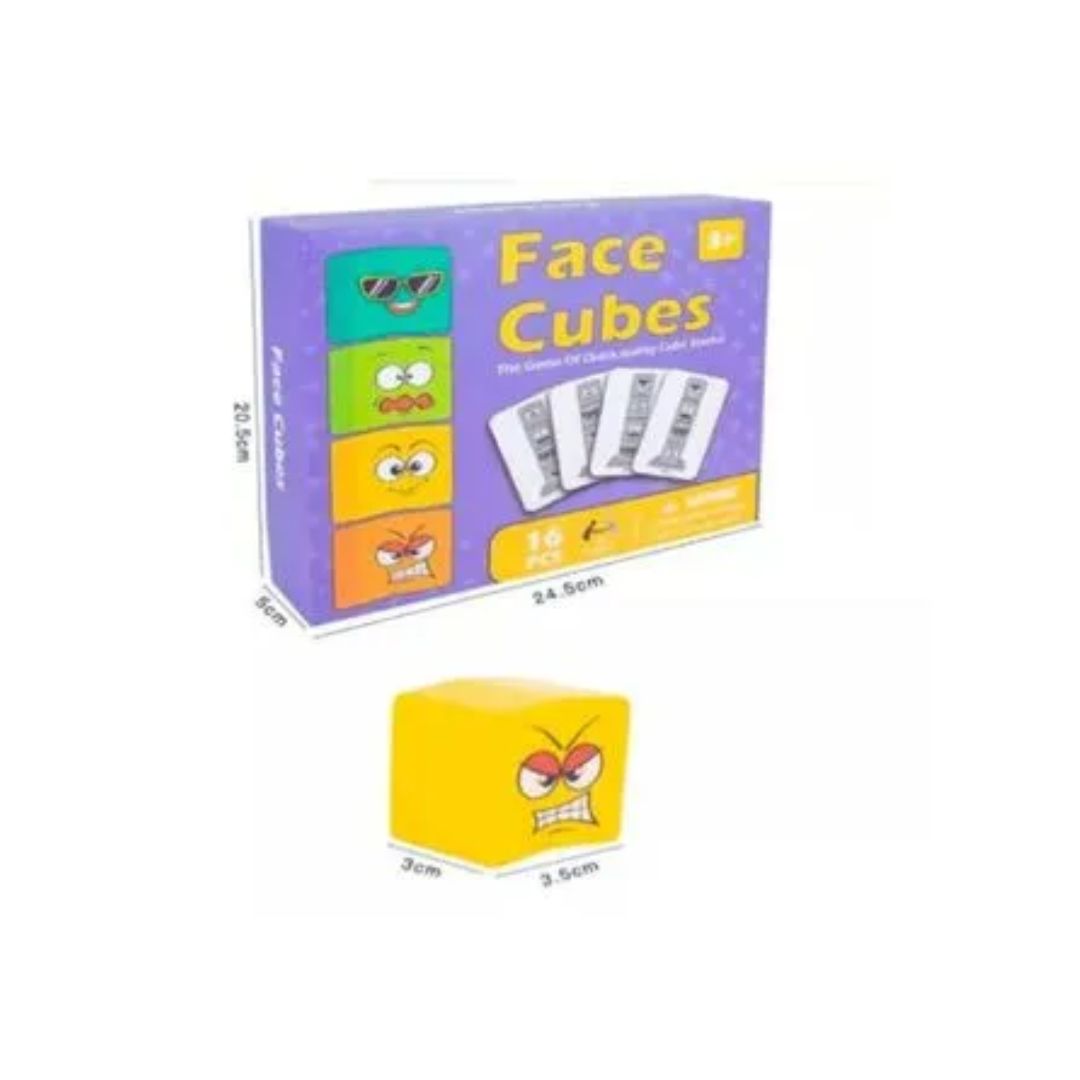 JUEGO APILABLE DE CUBOS CON CARITAS - 1