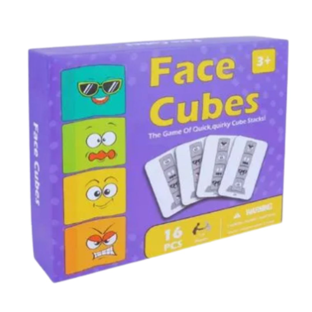 JUEGO APILABLE DE CUBOS CON CARITAS - 2
