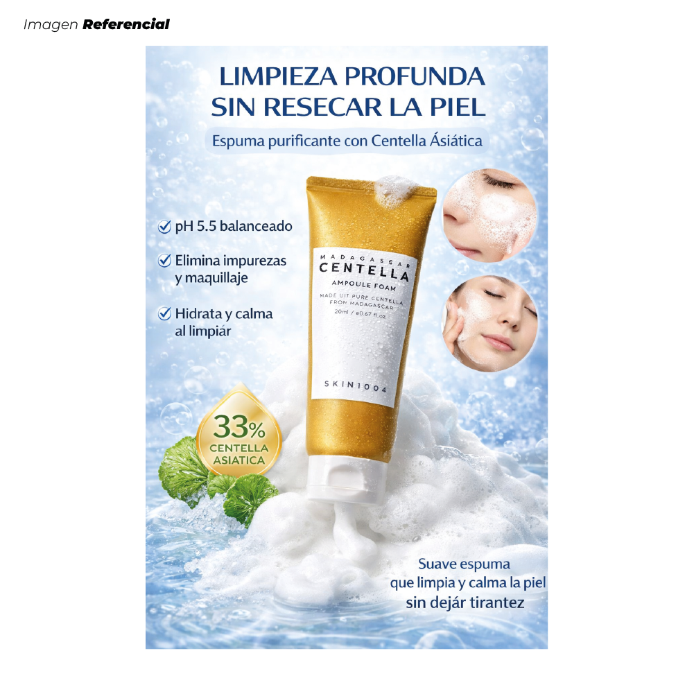 MADAGASCAR ESPUMA LIMPIADORA COREANO CENTELLA AMPOULE FOAM DE 20 ML - 3