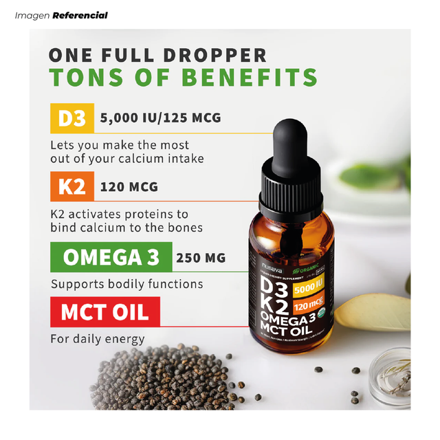 SUPLEMENTO NUTRICIONAL D3+K2 OMEGA 3 MCTOIL NUSAVA - 2