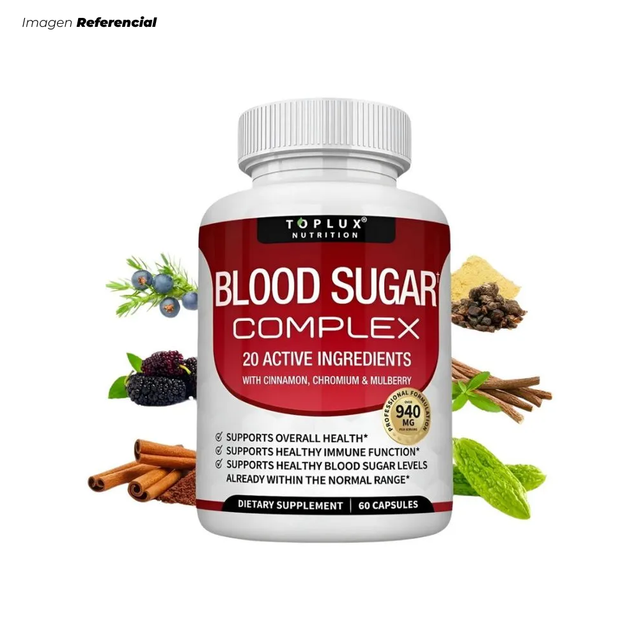 COMPLEJO DE AZÚCAR EN SANGRE CON 20 INGREDIENTES ACTIVOS TOPLUX NUTRITION - 2