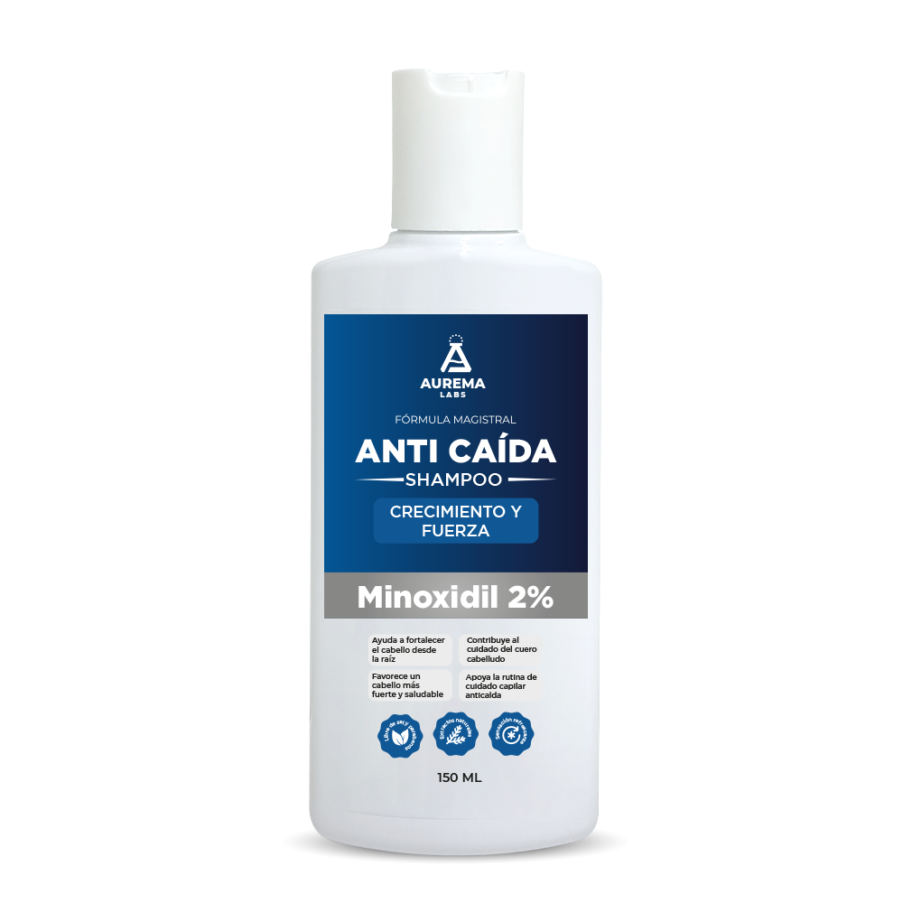 SHAMPOO DERMATOLÓGICO CONTROL CAÍDA DEL CABELLO CRECIMIENTO Y FUERZA DE 150 ML AUREMA LABS - 1