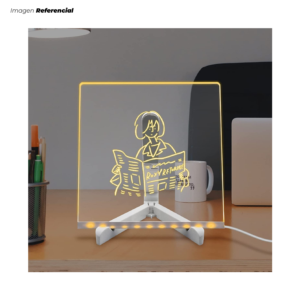 PIZARRA LED ACRÍLICA ILUMINADA CON PLUMONES FLUORESCENTES - 1