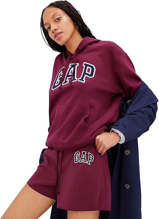 POLERA MUJER GAP GUINDA CON CAPUCHA - 1