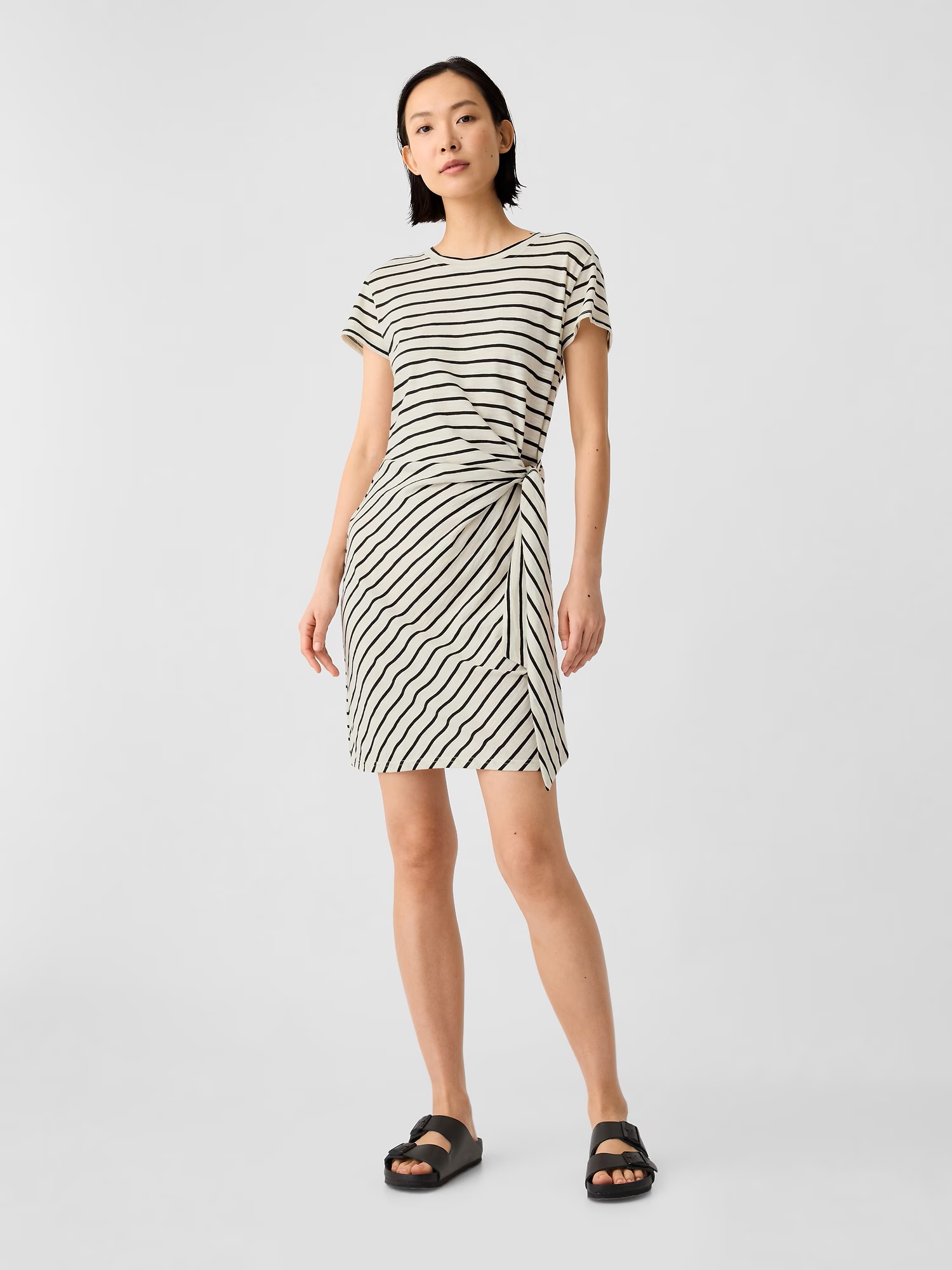 VESTIDO MUJER GAP BLANCO MANGA CORTA CUELLO REDONDO - 1
