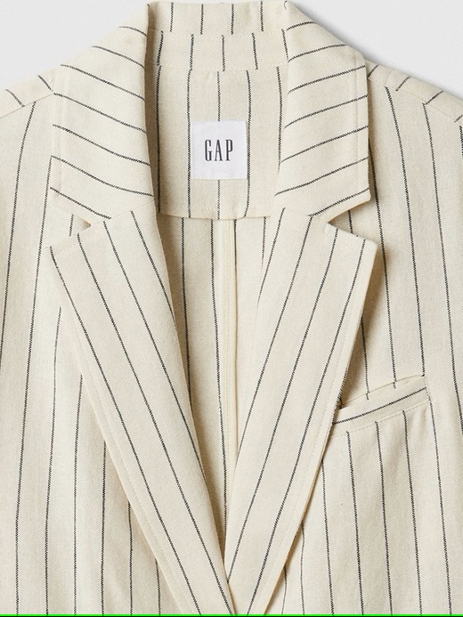 BLAZER GAP BLANCO HUMO CHAQUETA CASACA MUJER MANGA LARGA BLANCO TIZA - 4