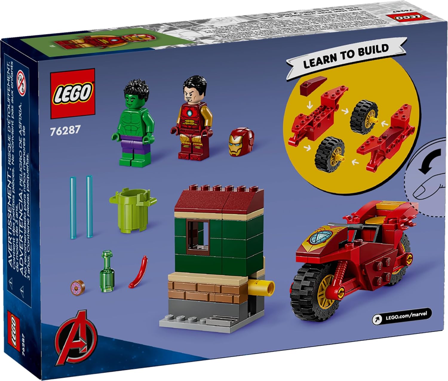 LEGO MARVEL IRON MAN WITH BIKE AND THE HULK 76287 - 2