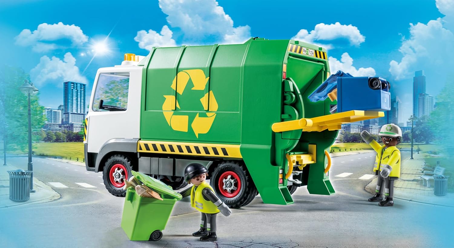 PLAYMOBIL SET CAMIÓN DE RECICLAJE 71234 CON ACCESORIOS Y 2 FIGURAS CARRO VEHICULO 61 PIEZAS - 2