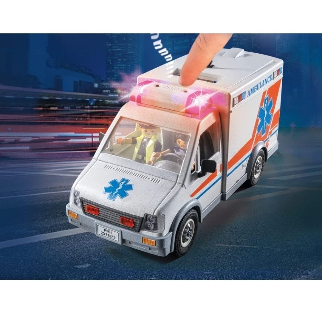 PLAYMOBIL AMBULANCE. CITY LIFE AMBULANCIA 71232 - 63 PIEZAS INCLUYE FIGURAS Y ACCESORIOS - 2