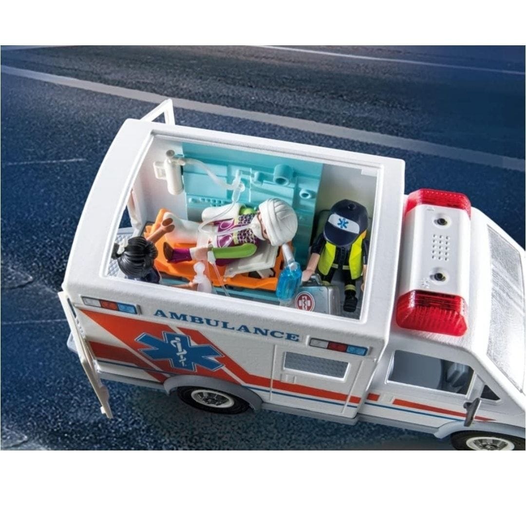 PLAYMOBIL AMBULANCE. CITY LIFE AMBULANCIA 71232 - 63 PIEZAS INCLUYE FIGURAS Y ACCESORIOS - 3
