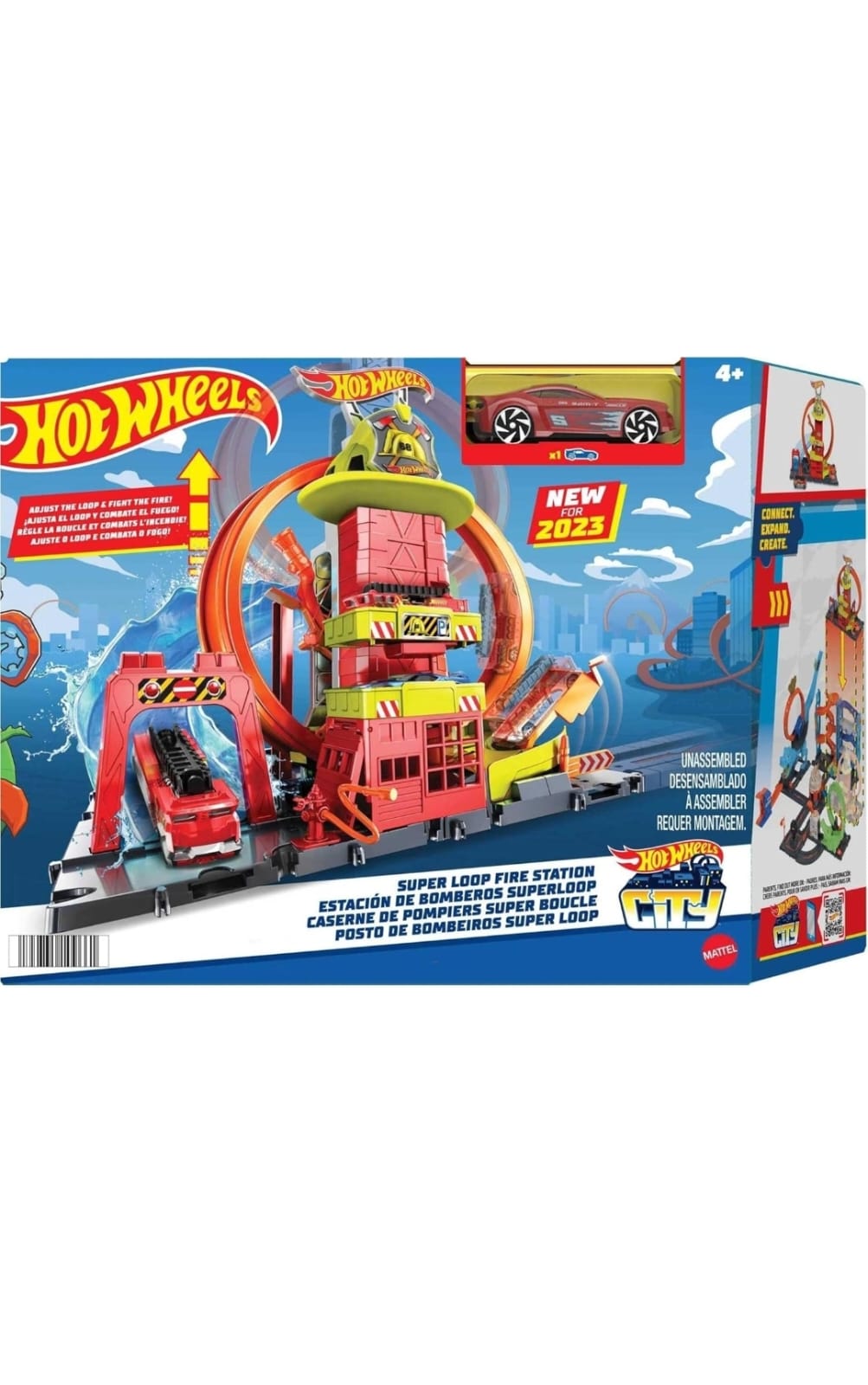 HOT WHEELS CITY WITH 1 TOY CAR PISTA DE CARROS - 1