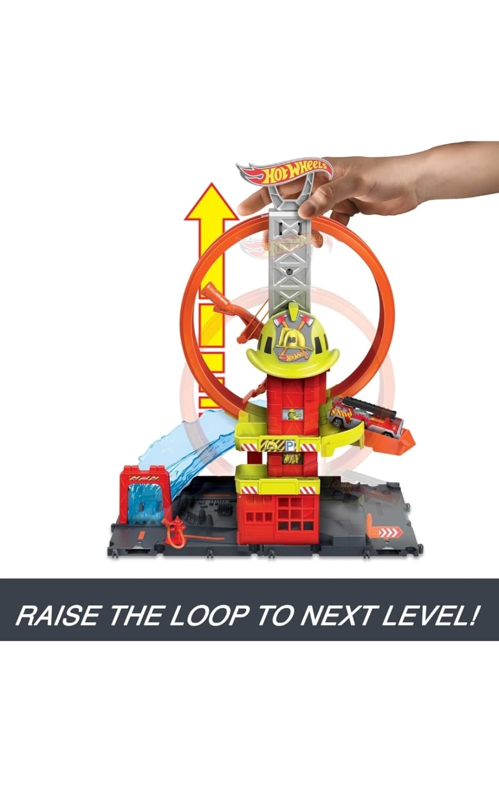 HOT WHEELS CITY WITH 1 TOY CAR PISTA DE CARROS - 3
