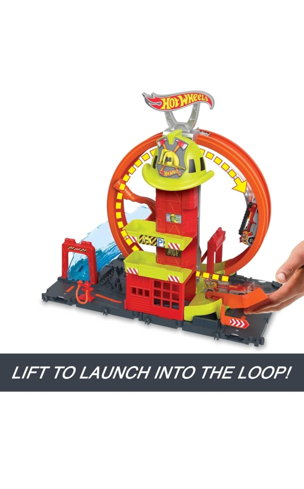 HOT WHEELS CITY WITH 1 TOY CAR PISTA DE CARROS - 4