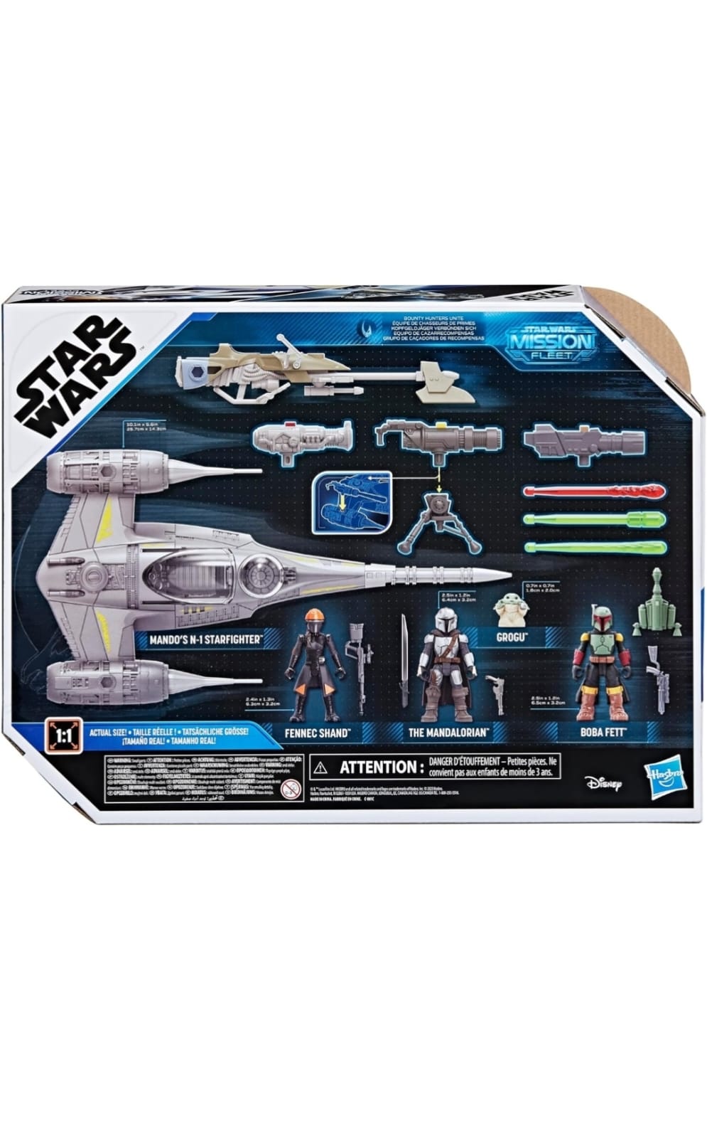 STAR WARS MISSION FLEET MANDO'S N-1 STARFIGHTER, 2.5-INCH SCALE MANDALORIAN - 5