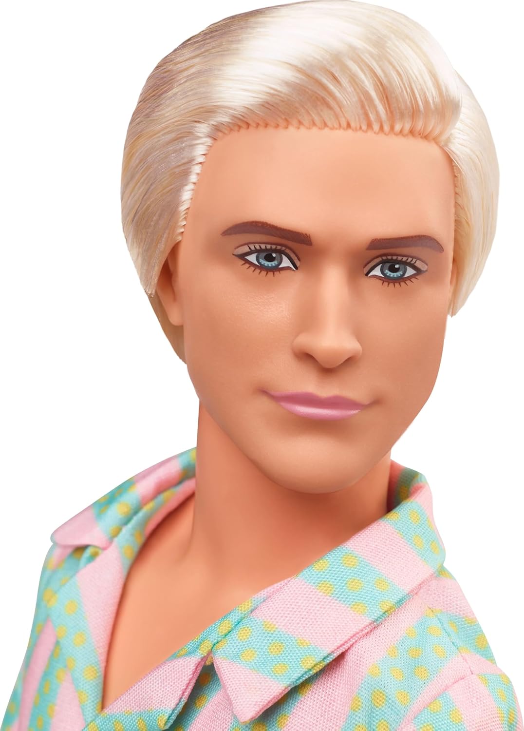BARBIE THE MOVIE KEN CON TABLA A RAYAS ROSA PASTEL Y VERDE CON TABLA DE SURF Y ZAPATILLAS BLANCAS RYAN GOSLING - 5