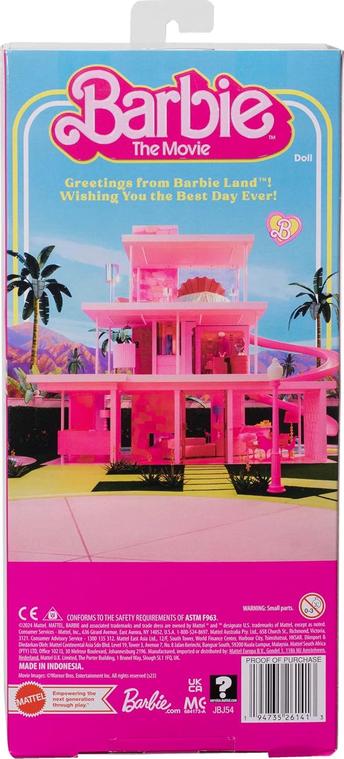 BARBIE THE MOVIE KEN CON TABLA A RAYAS ROSA PASTEL Y VERDE CON TABLA DE SURF Y ZAPATILLAS BLANCAS RYAN GOSLING - 6