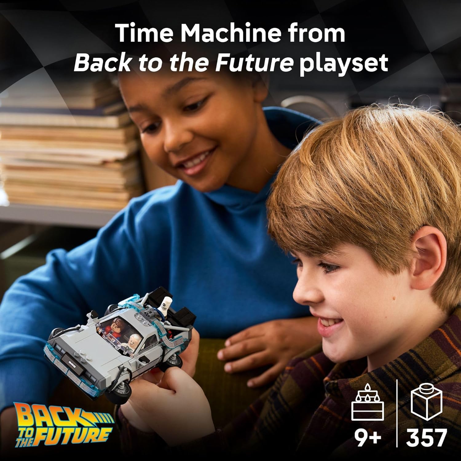 LEGO SPEED CHAMPIONS TIME MACHINE FROM BACK TO THE FUTURE VOLVER AL FUTURO DELOREAN 77256 SET. 357 PIEZAS - 4