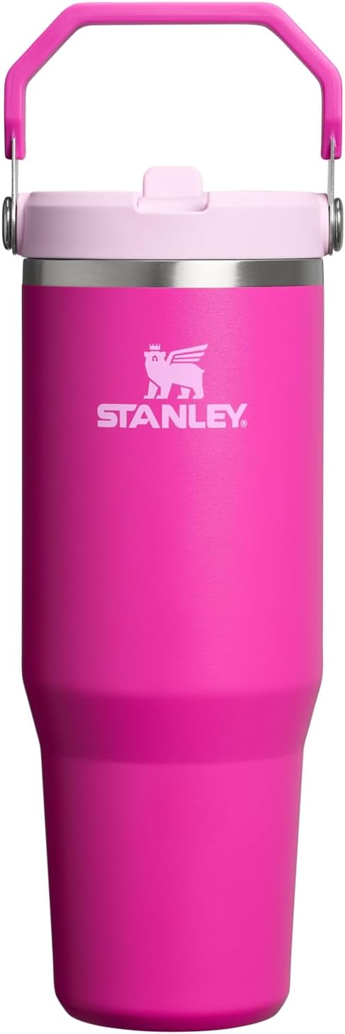 STANLEY ICEFLOW 2.0 - VASO CON PAJILLA ABATIBLE CON ASA, 30 ONZAS, TAPA GIRATORIA Y POPOTE ABATIBLE, BOTELLA DE AGUA RESISTENTE A - 1